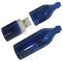 USB-Stick_Wasserflasche_blau
